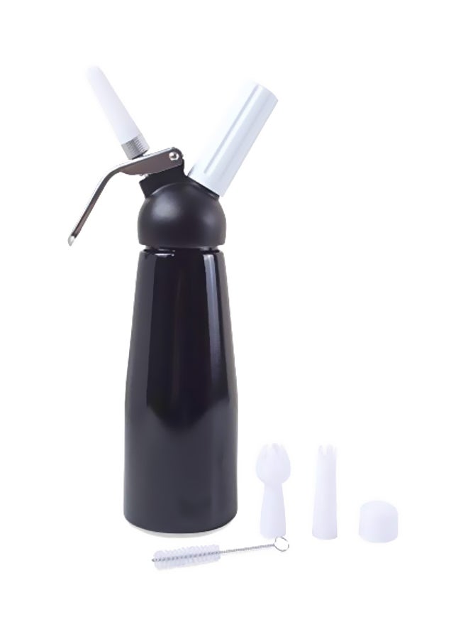 Impeccable Culinary Objects (ICO) Aluminium Cream Whipper Black/Silver 3.7x3.7x12.8inch  - Image 1