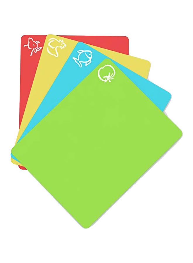 Cooler Kitchen 4-Piece Cutting Board Green/Blue/Yellow 15x12x0.1inch - Image 1