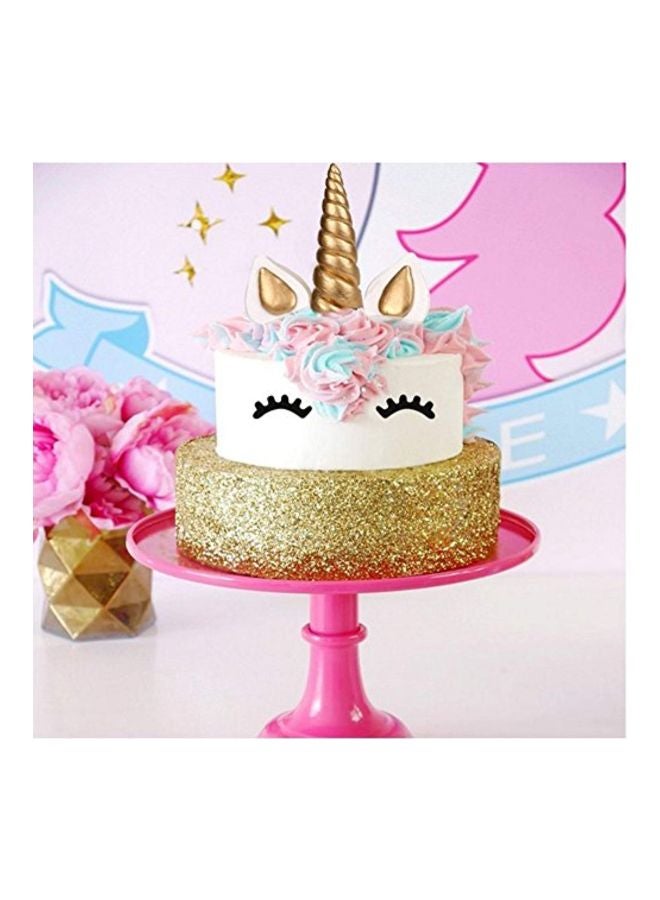Yashell Cake Toppers Gold/Pink/Purple 9.4x6.3x1.5inch - Image 4