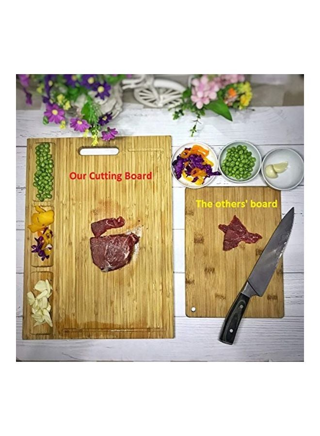 HHXRISE Bamboo Cutting Board Beige 17x0.8x12.6inch  - Image 2