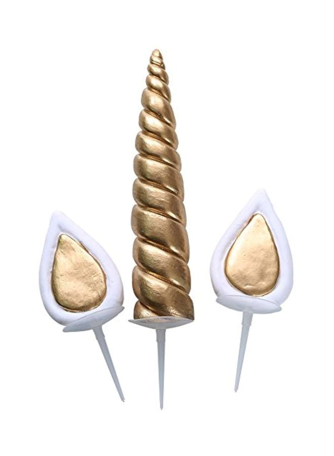 Yashell Cake Toppers Gold/Pink/Purple 9.4x6.3x1.5inch - Image 1