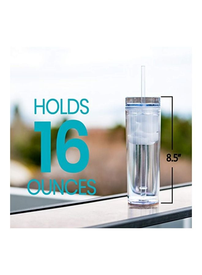 STRATA CUPS 12-Piece Tumbler With Lid And Straw Clear 12.4x9.3x9.4inch - Image 3