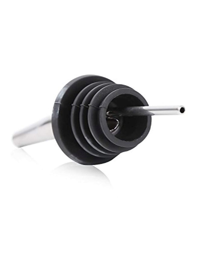 Aozita 12-Piece Classic Bottle Pourer Black/Silver 7x5x1inch  - Image 3