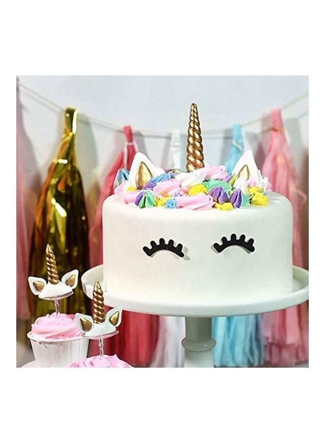 Yashell Cake Toppers Gold/Pink/Purple 9.4x6.3x1.5inch - Image 5