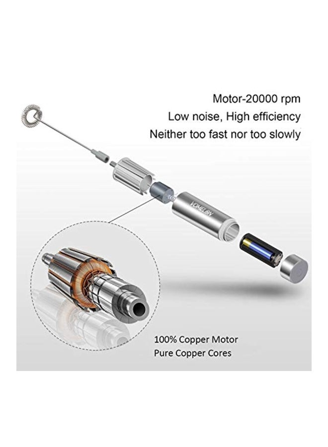 Vomelon Handheld Milk Frother Silver  - Image 3