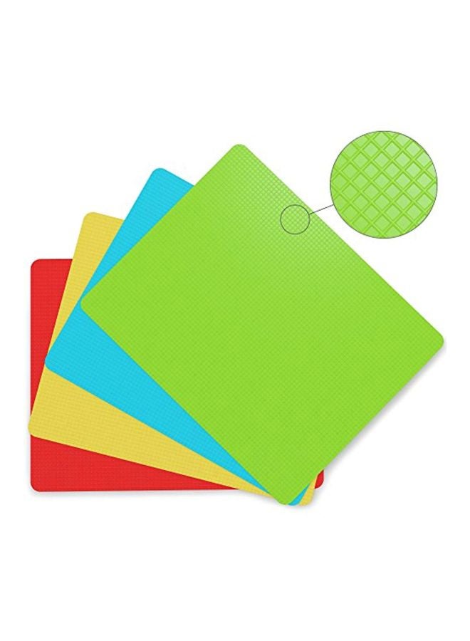 Cooler Kitchen 4-Piece Cutting Board Green/Blue/Yellow 15x12x0.1inch - Image 2