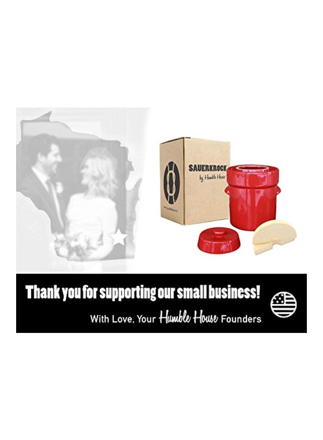 Humble House Fermentation Water Sealed Jar Heirloom Red 6.2x6.2x8.2inch  - Image 2