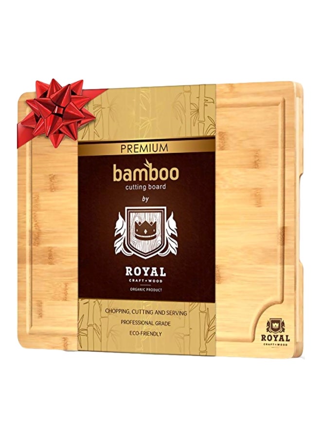 Royal Craft Wood Cutting Board With Juice Groove Beige 12x8inch  - Image 1