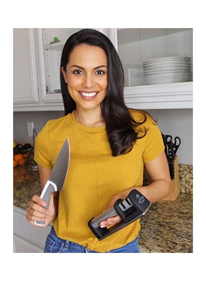 Zulay Kitchen Knife Sharpener Aqua Sky Blue - Image 2