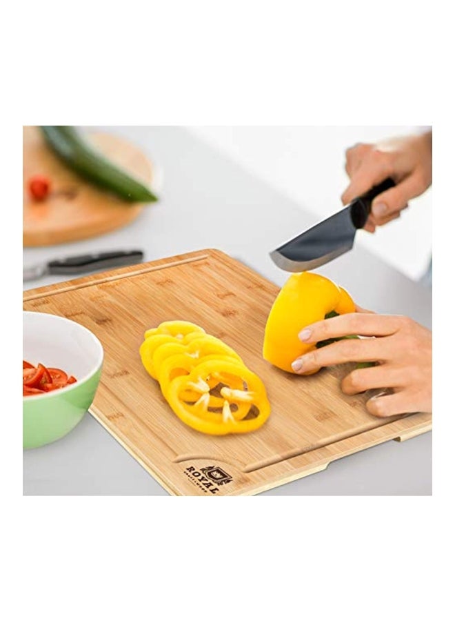 Royal Craft Wood Cutting Board With Juice Groove Beige 12x8inch  - Image 5