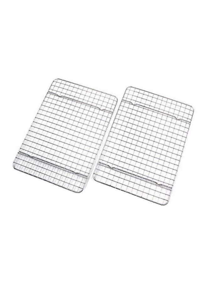 Checkered Chef - 2-Piece Cooling Racks Silver - Image 1