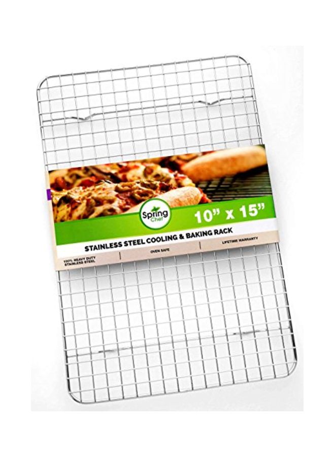 Spring Chef Baking And Cooling Rack Silver 10x15inch  - Image 1