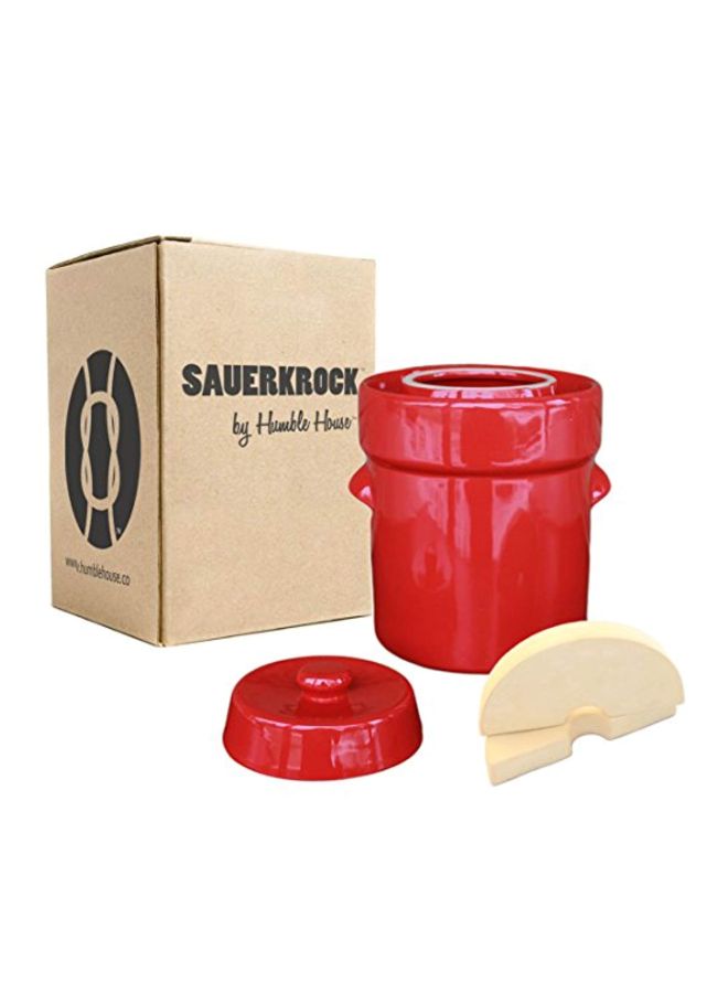 Humble House Fermentation Water Sealed Jar Heirloom Red 6.2x6.2x8.2inch  - Image 1