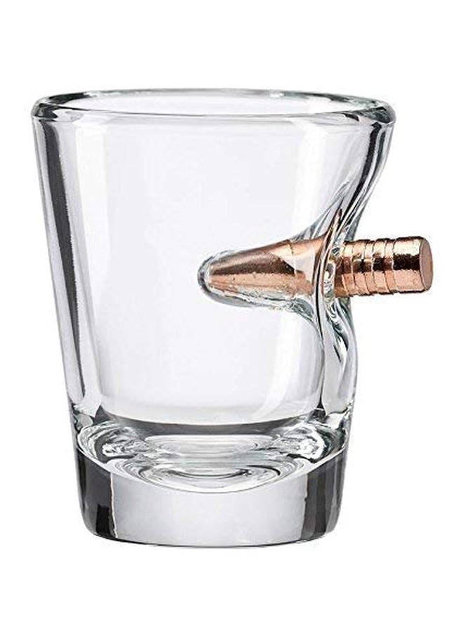 Ben Shot USA BenShot Glass With Real Bullet Clear/Brown  - Image 1
