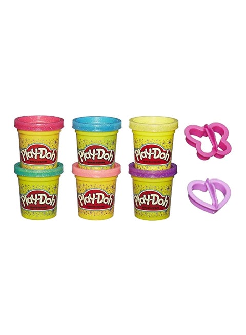 Play-Doh Sparkle 6-Pack Of Glitter Play-Doh Compound In 2-Ounce Cans, Non-Toxic 336grams