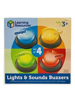 4-Piece Lights And Sounds Buzzer Set 3.5inch