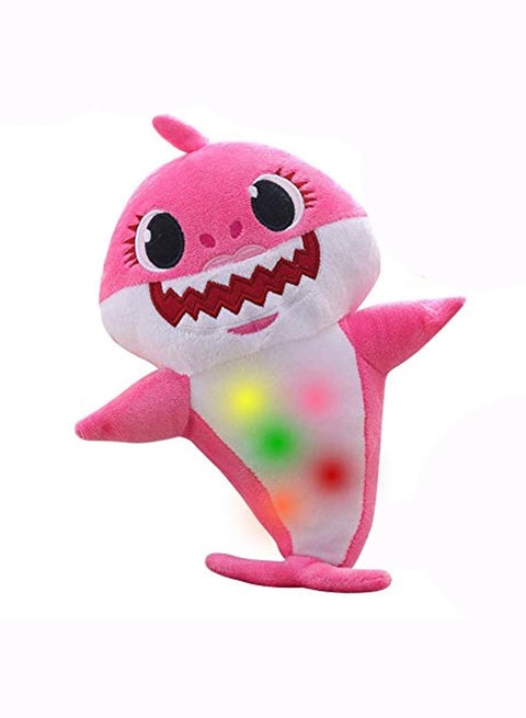 Soft Plush Singing Lighting Authentic Detailing Lightweight Baby Shark Toy 14x18x24.1cm
