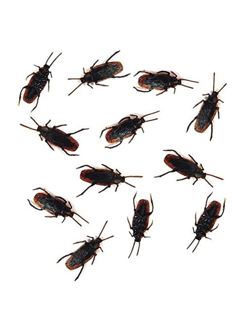 طقم صراصير مزيفة للمقالب مكون من 12 قطعة