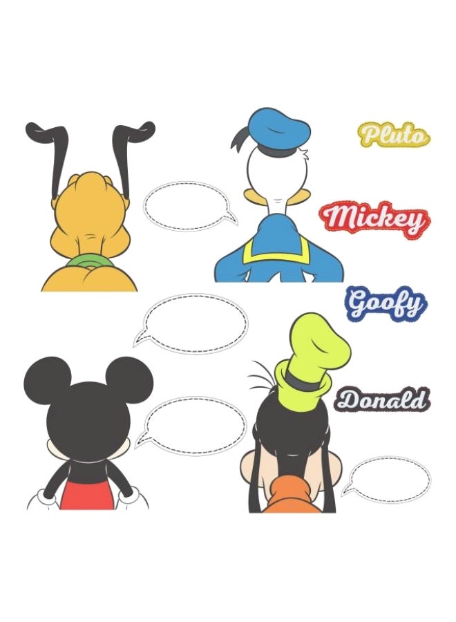 RoomMates 4-Piece Mickey And Friends Printed Wall Sticker Set Blue/Red/Beige