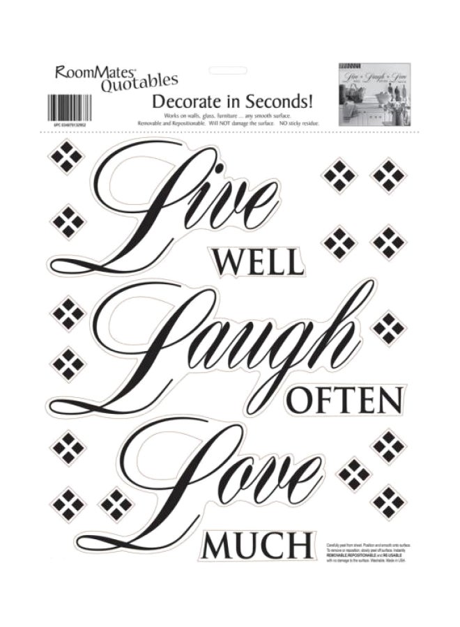 RoomMates Quoteable Decorative Wall Stickers Black - Image 1