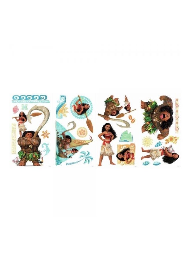 25-Piece Decorative Moana Wall Stick Set Multicolour