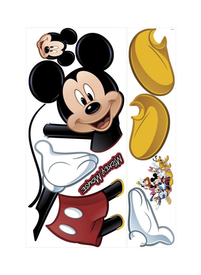 Mickey Mouse Giant Wall Sticker Red/Yellow/Black 46x13x2.5centimeter