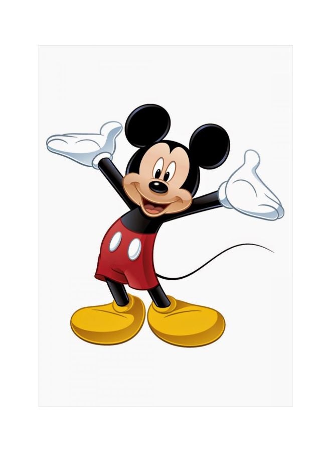 Mickey Mouse Giant Wall Sticker Red/Yellow/Black 46x13x2.5centimeter