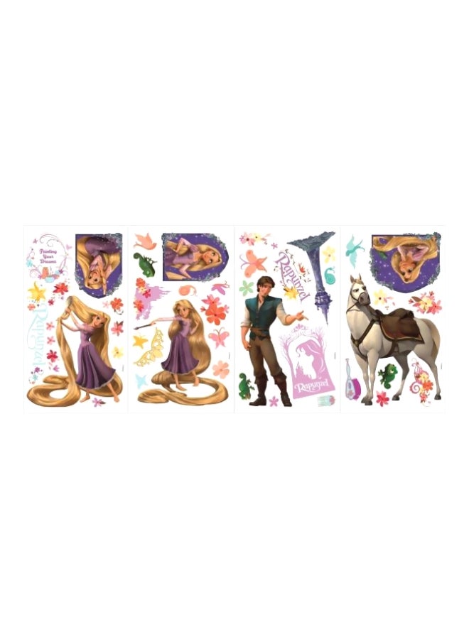 RoomMates Rapunzel Wall Sticker Beige/Pink/Blue - Image 1