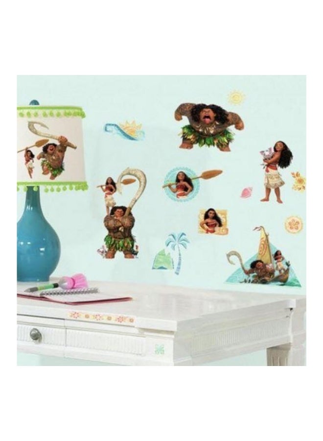 25-Piece Decorative Moana Wall Stick Set Multicolour