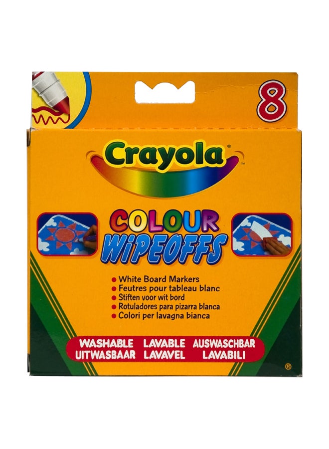 كرايولا طقم أقلام ماركر للسبورة البيضاء مكون من 8 قطع متعدد الألوان