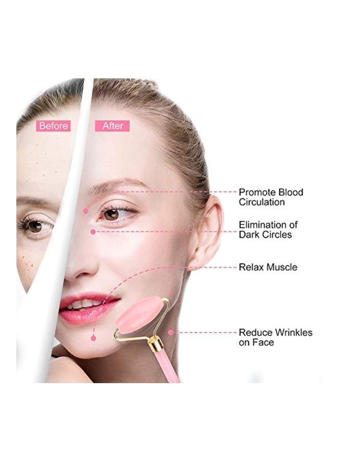 Deciniee 2-In-1 Jade Roller Massager Set Rose Gold - Image 3