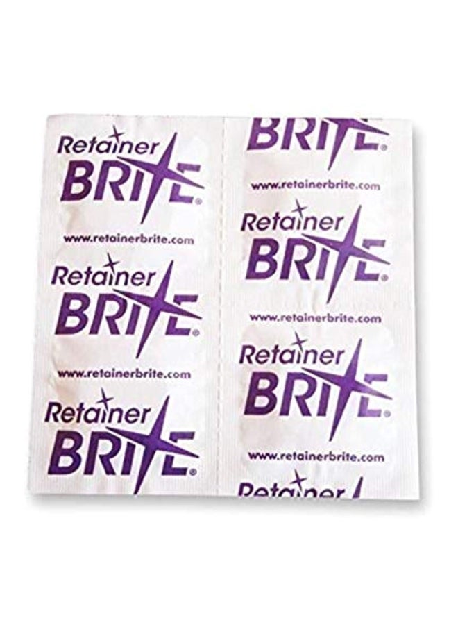 ريتينر برايت مجموعة أقراص تنظيف طقم الأسنان مكونة من 96 قطعة أبيض - Image 3