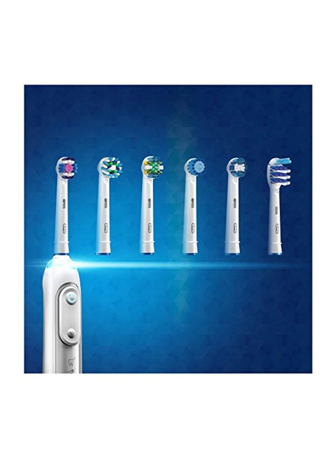 Oral-B - 10-Piece Replacement Rechargeable Toothbrush Head White/Blue - Image 1