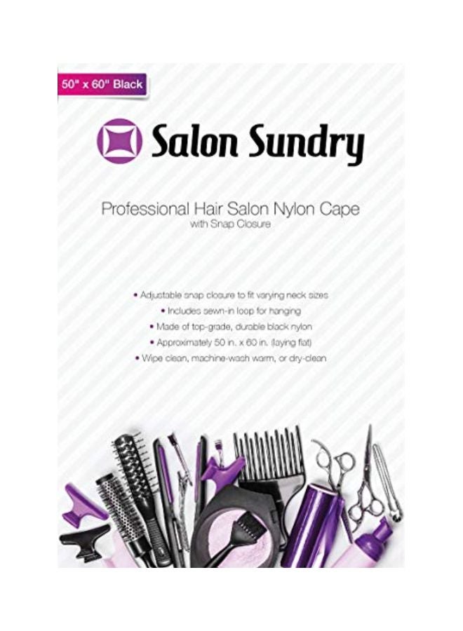 Salon Sundry Saloon Nylon Cape Black - Image 3