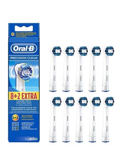 Oral-B 10-Piece Replacement Rechargeable Toothbrush Head White/Blue  - Image 1