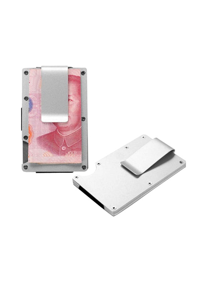 Bluelans - RFID Blocking Stainless Steel Money Clip Credit Card Holder 87mmx55mmx7mmcm Black - Image 1