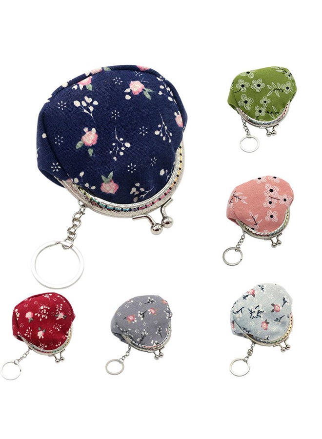Bluelans Vintage Lady Keychain Wallet 8.5x8.5x5cm Red  - Image 5