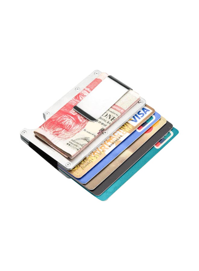 Bluelans - RFID Blocking Stainless Steel Money Clip Credit Card Holder 87mmx55mmx7mmcm Black - Image 1