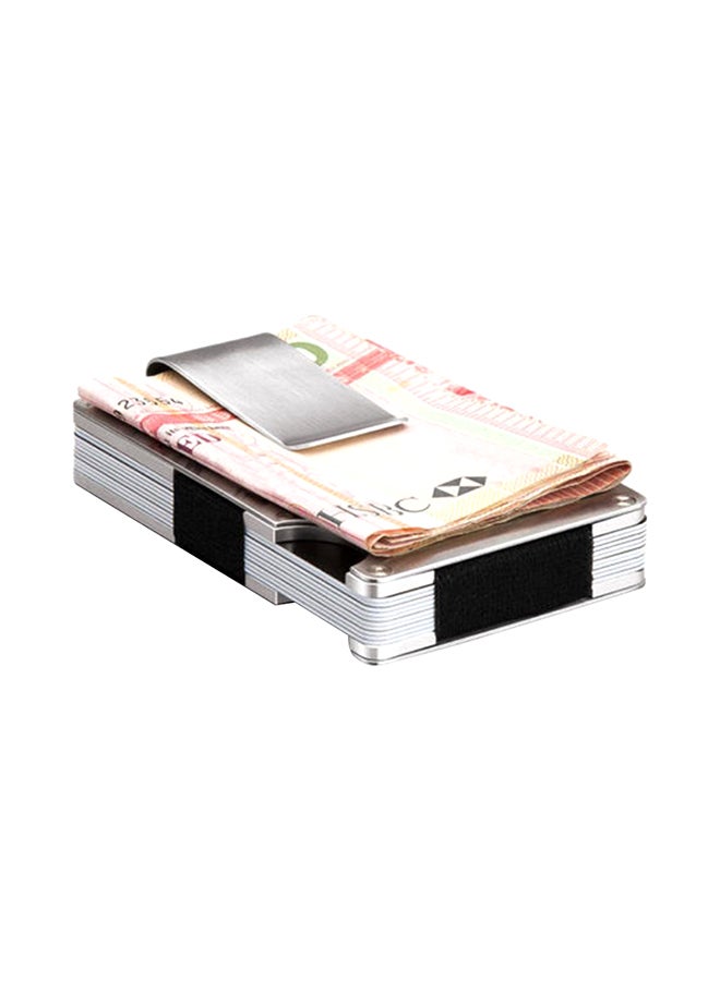 Bluelans - RFID Blocking Stainless Steel Money Clip Credit Card Holder 87mmx55mmx7mmcm Black - Image 1