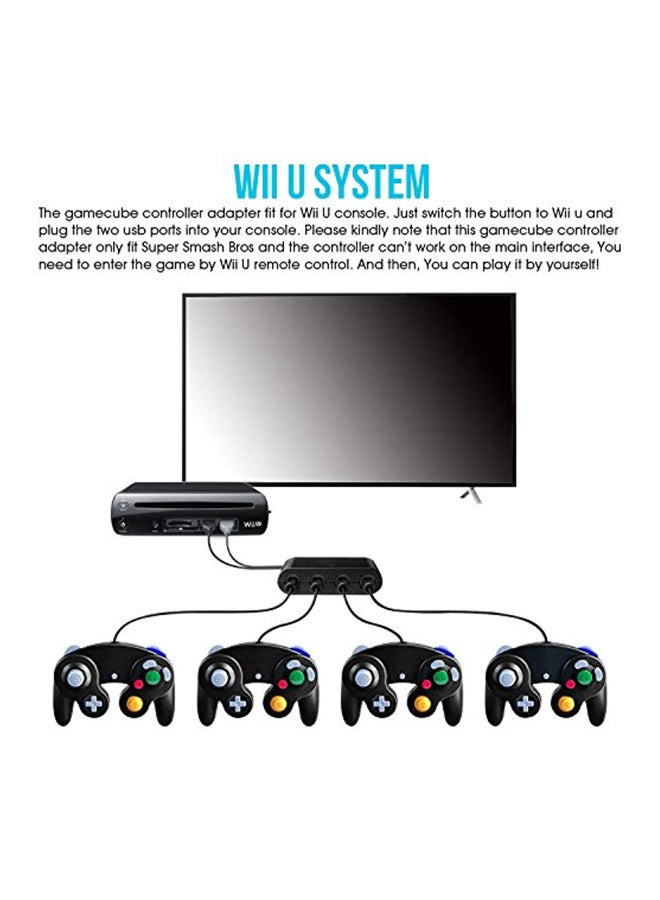 Oussirro - Gamecube Controller Adapter For Nintendo Switch Black - Image 1