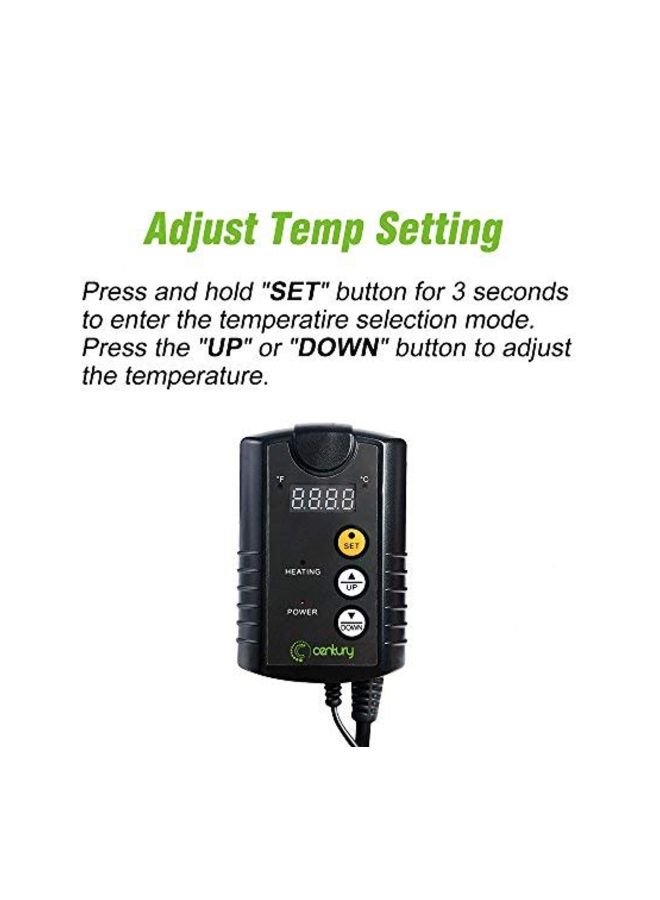 Century - Digital Heat Mat Thermostat Controller Black - Image 1