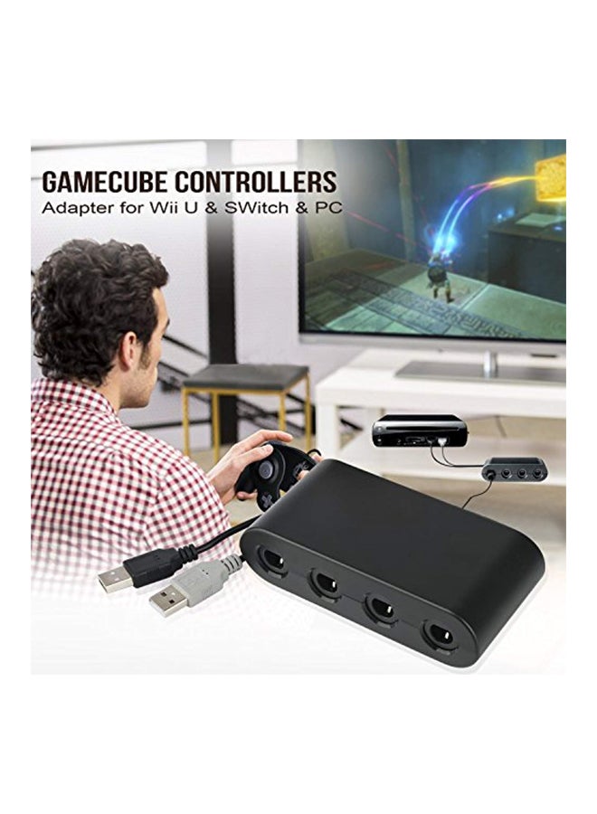 Oussirro - Gamecube Controller Adapter For Nintendo Switch Black - Image 1