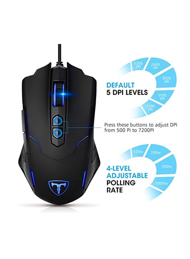 PICTEK Wired Gaming Mouse Black - Image 4