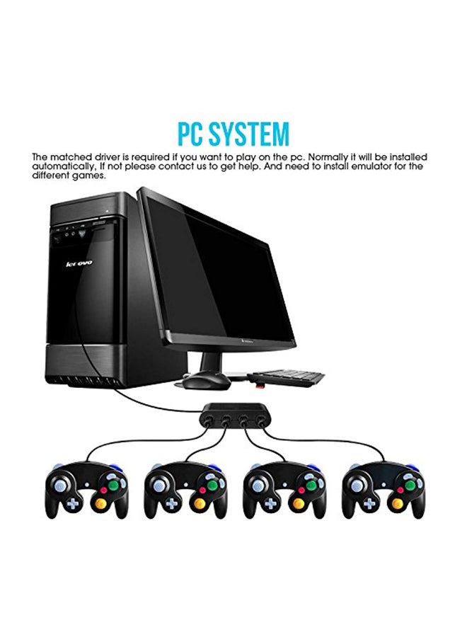 Oussirro - Gamecube Controller Adapter For Nintendo Switch Black - Image 1