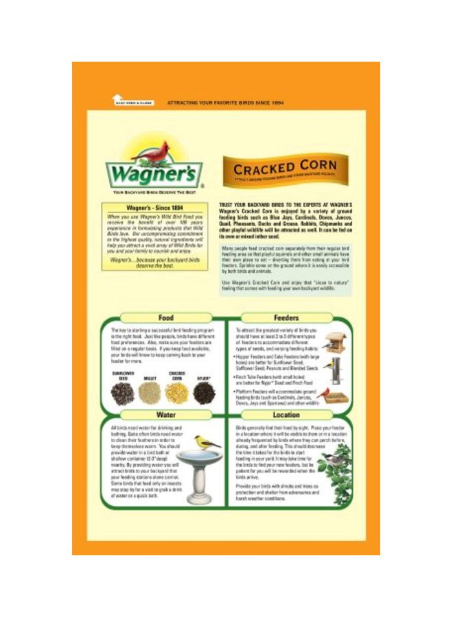 Wagner's Cracked Corn Wildlife Food Beige 4.52kg - Image 2