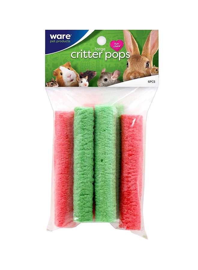 وير مانيوفاكتشارينج طعام كريتر بوبس مكون من 6 قطع كبيرة أخضر / أحمر - Image 1