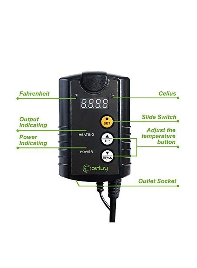 Century - Digital Heat Mat Thermostat Controller Black - Image 1