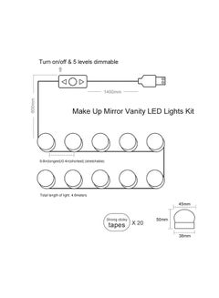 Generic 10 LED Dimmable Mirror Light White 45x45x51 cmcm  - Image 2