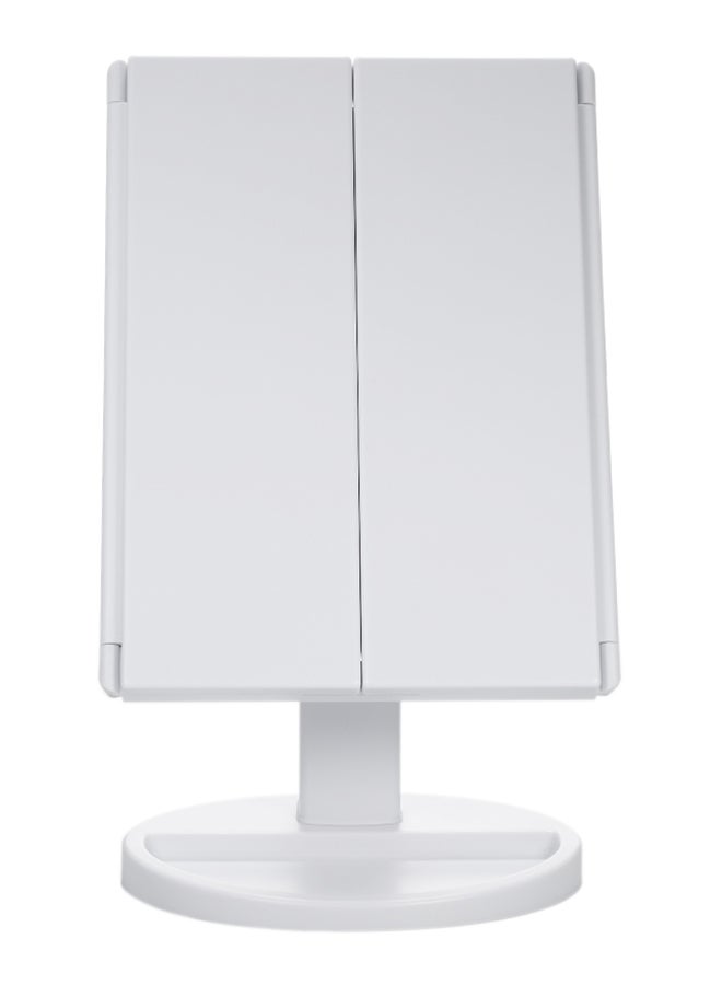 Generic - Tri-Folded Vanity Table Makeup Mirror With 21 LED Lights White - Image 1