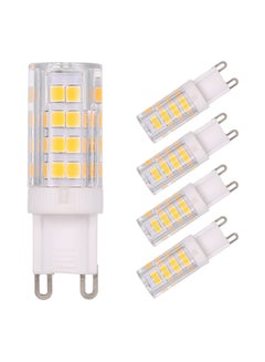5-Piece AC 220-240V 5W LED 45W Halogen Bulb Set Multicolour 0.079kg